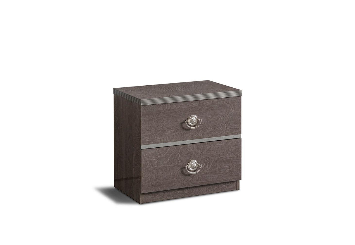 Esf Furniture - Nabucco Night 3 Piece Queen Bedroom Set In Silver Birch - Nabuccoqs-3Set