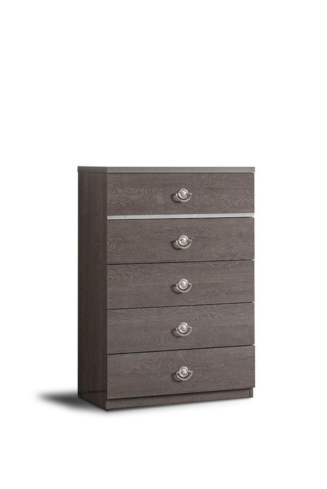 Nabucco Night 6 Piece King Bedroom Set In Silver Birch - Nabuccoks-6Set | ESF