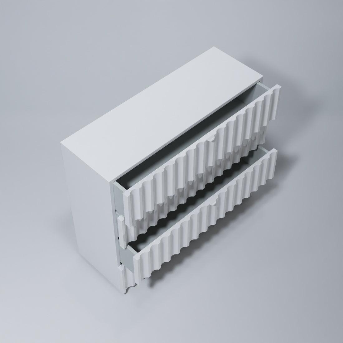 Esf Furniture - Orion 5 Piece Queen Size Bedroom Set In White With Light - Orionqs-5Set