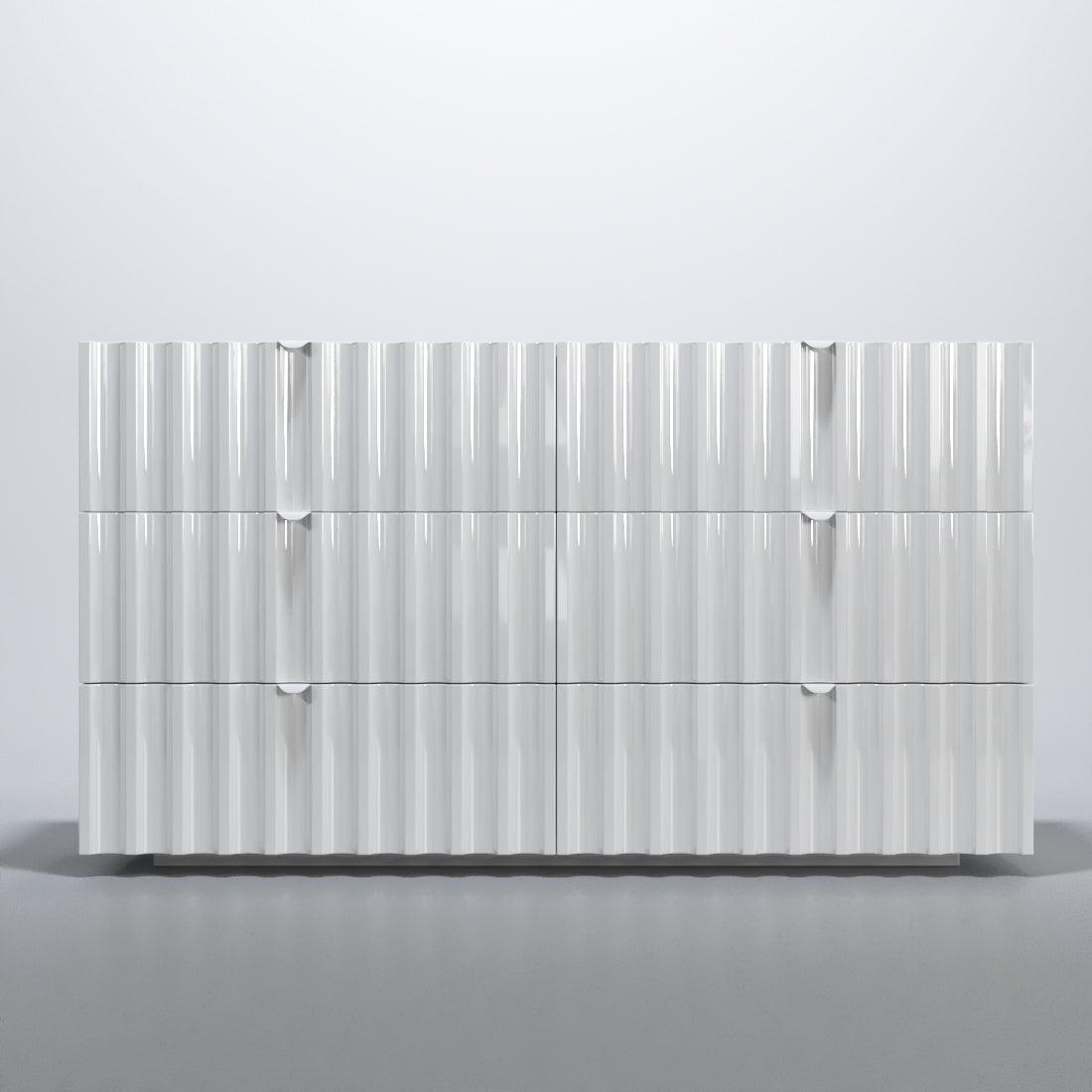 Esf Furniture - Orion Double Dresser In White - Orionddresser