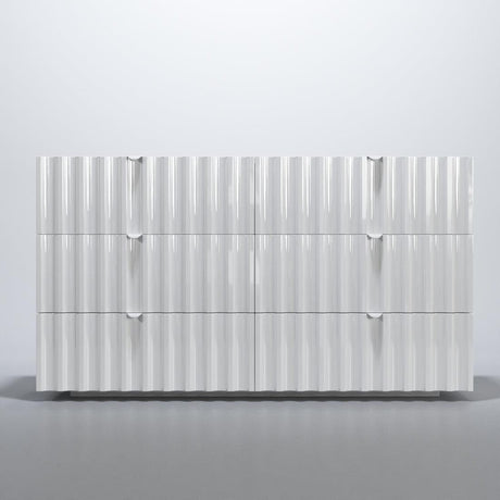 Orion Double Dresser With Mirror In White - Orionddresser-Mr | ESF