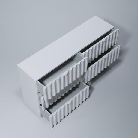 Orion Double Dresser With Mirror In White - Orionddresser-Mr | ESF