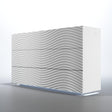 Wave Double Dresser with Light in White (Shiny) – Modern Bedroom Storage by ESF Furniture