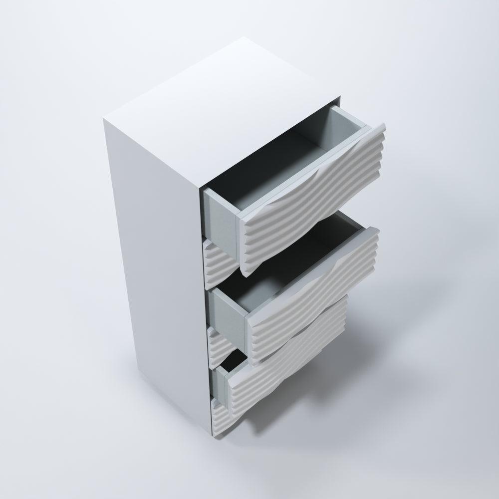 Esf Furniture - Franco Spain Wave Chest In White - Wavechestwhite