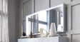 Franco Spain Wave Mirror For Double Dresser W/Light In White - Wavemirrorddwhite | ESF
