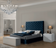 Leonor Blue 3 Piece King Storage Bedroom Set - Leonorbedksblue-M152 | ESF