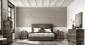 Status Italy Kamea 6 Piece Eastern King Bedroom Set In Vintage Oak - Kameaks-6Set | ESF