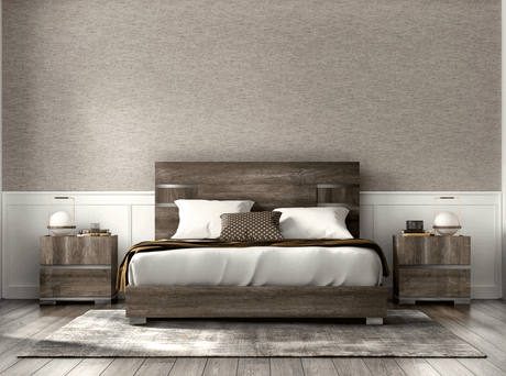Esf Furniture - Status Italy Kamea 3 Piece Queen Bedroom Set In Vintage Oak - Kameaqs-3Set