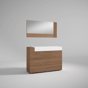 Mar Single Dresser With Mirror In Natural - Marsingledresser-M | ESF