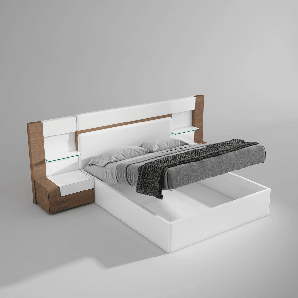Esf Furniture - Mar 5 Piece Eastern King Storage Bedroom Set In Natural - Marbedksstorage-5Set