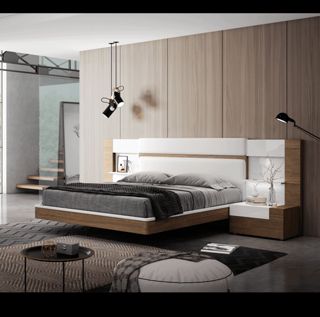 Esf Furniture - Mar 3 Piece Queen Bedroom Set In Natural - Marbedqs-3Set