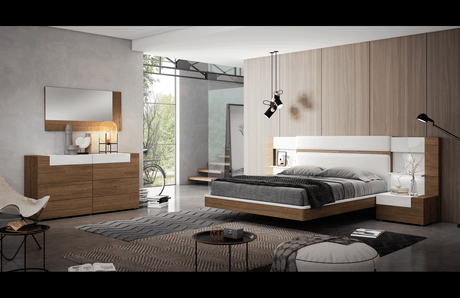 Esf Furniture - Mar 7 Piece Eastern King Storage Bedroom Set In Natural - Marbedksstorage-7Set