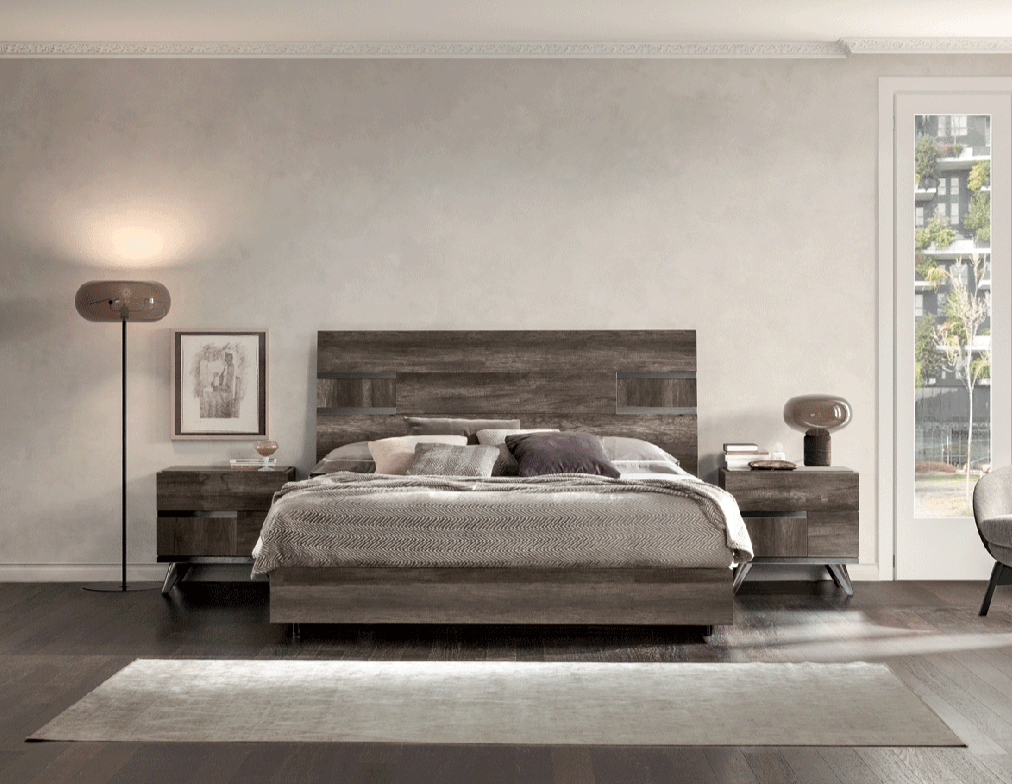 Esf Furniture - Medea 3 Piece Queen Bedroom Set In Vintage Oak - Medeaqs-3Set