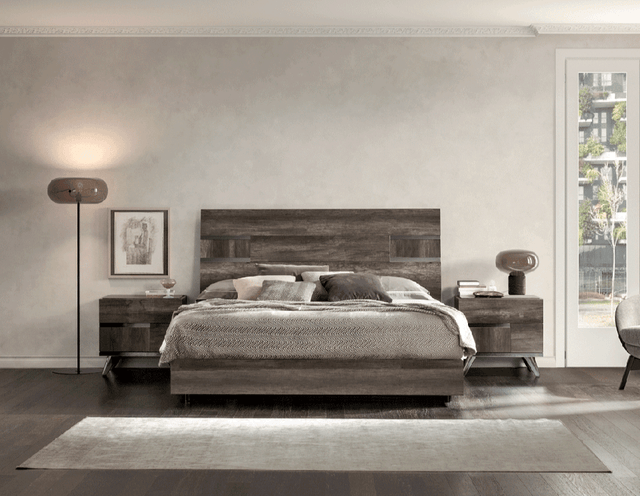 Esf Furniture - Medea 3 Piece Queen Bedroom Set In Vintage Oak - Medeaqs-3Set