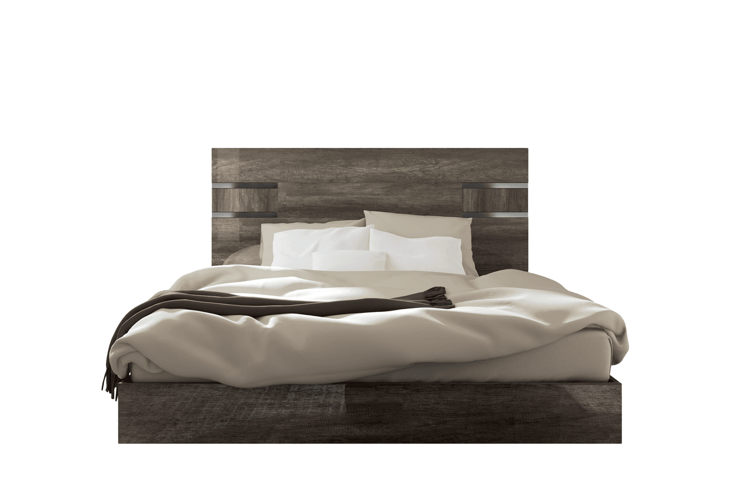 Esf Furniture - Medea Queen Bed In Vintage Oak - Medeaqs