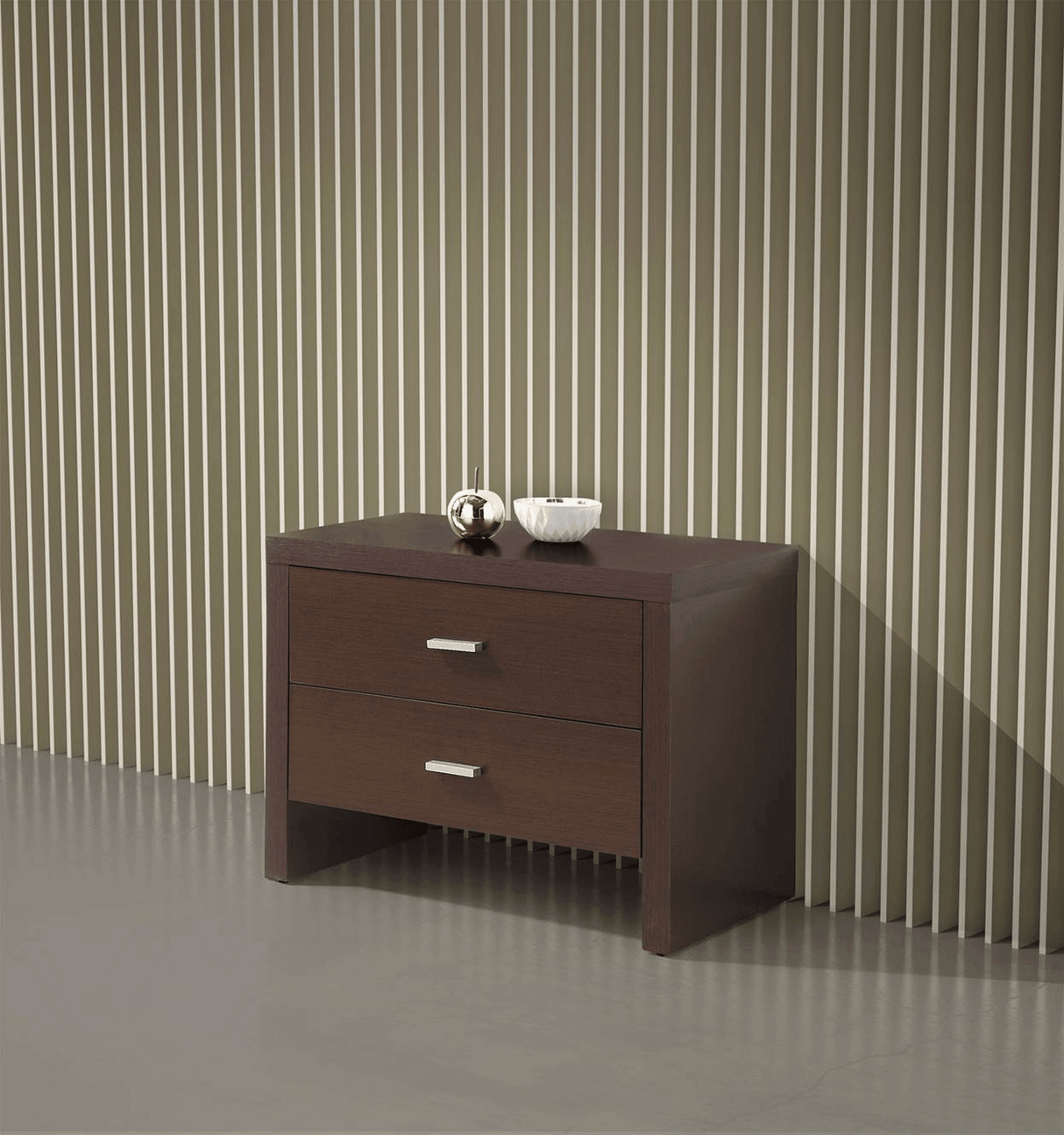 Esf Furniture - Regina 5 Piece Queen Storage Bedroom Set In Wenge - Reginabedqs-5Set