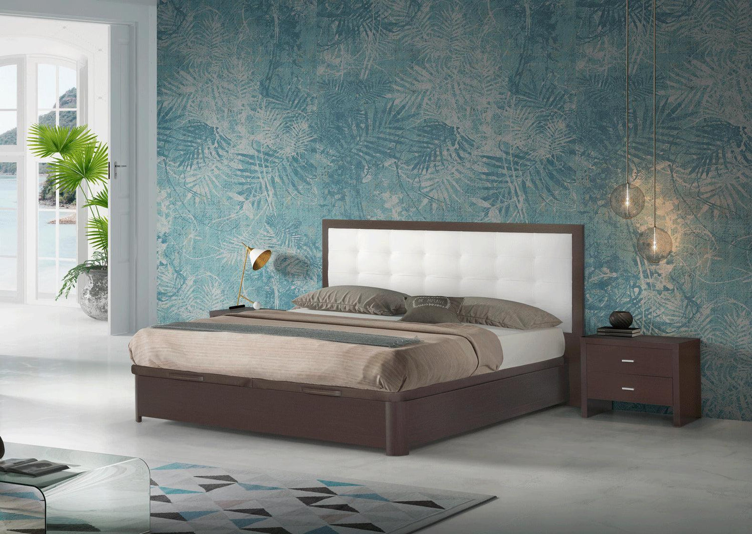 Esf Furniture - Regina 3 Piece Queen Storage Bedroom Set In Wenge - Reginabedqs-3Set