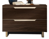 Esf Furniture - Smart 5 Piece King Bedroom Set In Walnut - Smartkswalnut-5Set