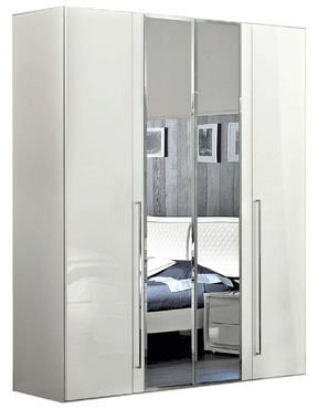 Dama Bianca 4 Doors Wardrobe W/2 Mirrors - Damabianca4Dwb | ESF