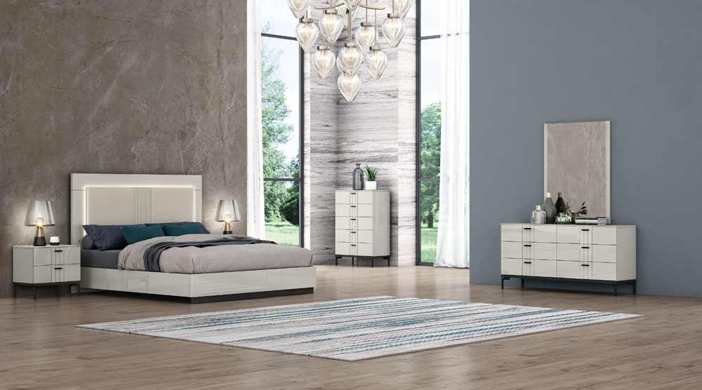 Bella 6 Piece Queen Bedroom Set In Grey - 19778 - Q - 6Set | J&M | Home Elegance USA