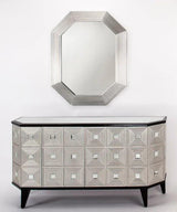 Black Espresso & Silver Leaf Credenza Cabinet 1980-S with optional Wall Mirror by Artmax Artmax Furniture