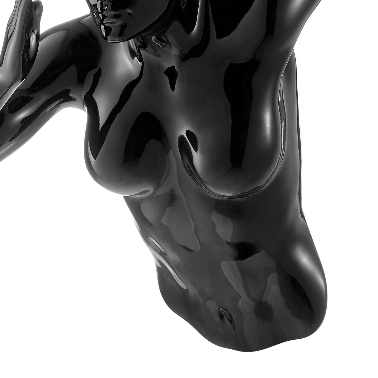 Black Wall Runner 20" Woman Sculpture - Home Elegance USA