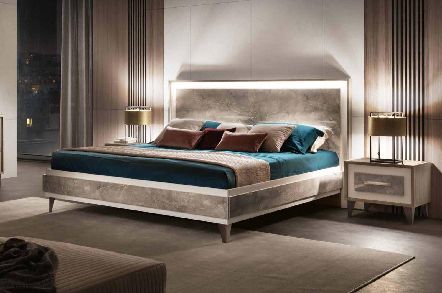 Arredoclassic Italy Arredoambra 3 Piece Queen Bedroom Set - Arredoambraqs - 3Set | ESF | Home Elegance USA