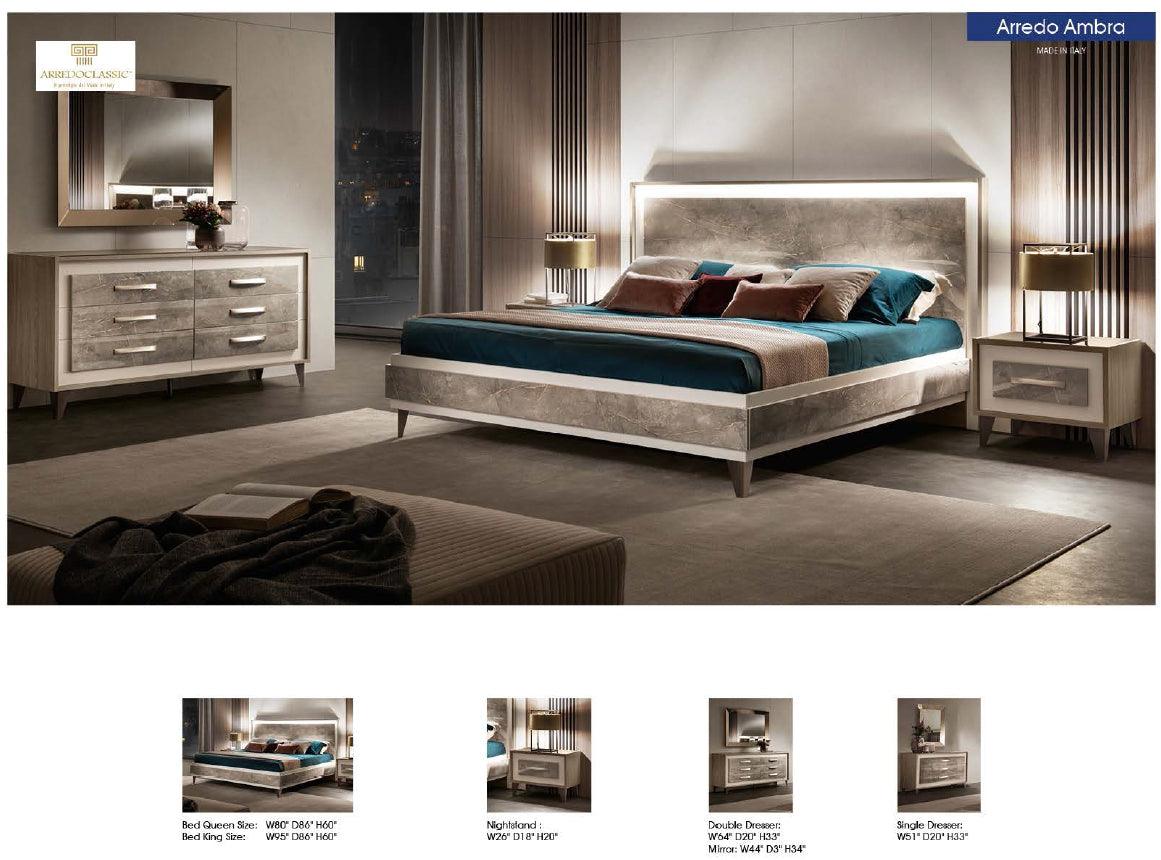 Arredoclassic Italy Arredoambra Queen Bed - Arredoambraqs | ESF | Home Elegance USA