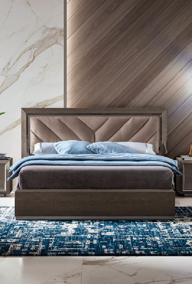 Esf Furniture - Elite Camel Queen Size Bed In Silver Birch - Eliteqs