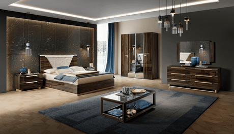 Smart King Size Bed In Walnut - Smartkswalnut | ESF