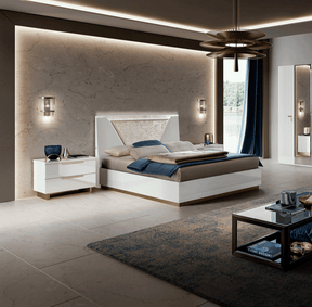 Smart 3 Piece King Bedroom Set In White - Smartksbed-3Set | ESF