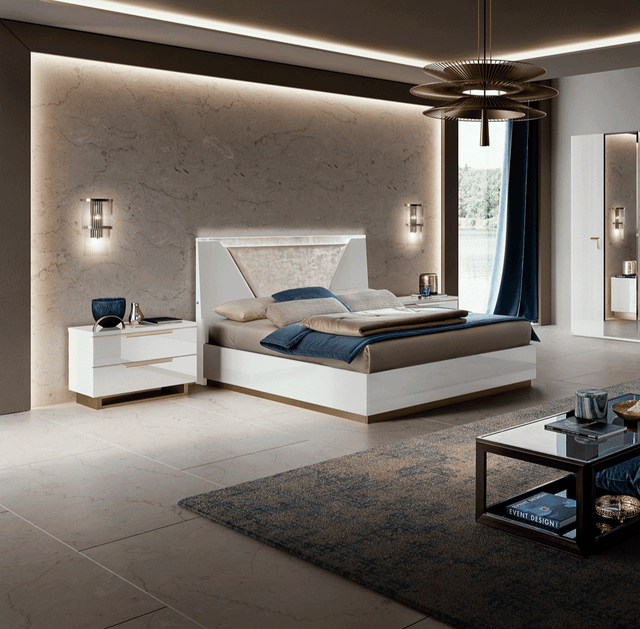 Esf Furniture - Smart 3 Piece King Bedroom Set In White - Smartksbed-3Set