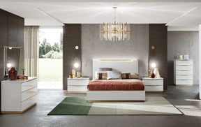 Kharma 5 Piece Queen Bedroom Set - Kharmaqs-5Set | ESF