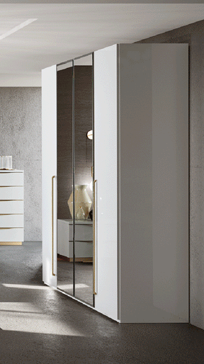 Kharma 4 Door Wardrobe In White Glossy - Kharma4Doorwd | ESF
