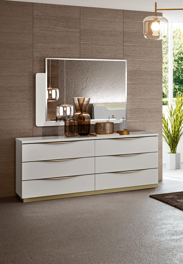 Esf Furniture - Kharma Double Dresser With Mirror - Kharmaddr-Mr