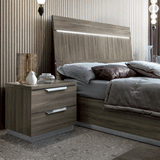 Esf Furniture - Kroma 5 Piece Queen Size Bedroom Set In Grey - Kromaqs-5Set