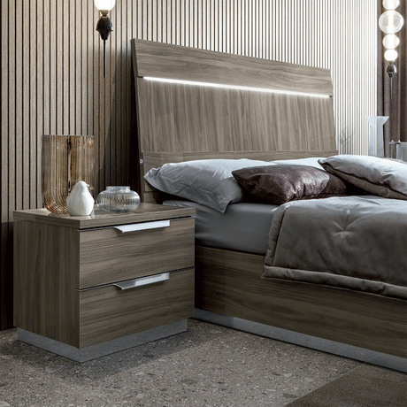Kroma 5 Piece King Size Storage Bedroom Set In Grey - Kromastorageks-5Set | ESF