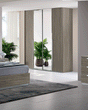 Kroma 4 Door Wardrobe With 2 Glass Doors In Grey - Kroma4Doorwd | ESF