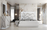 Esf Furniture - Franco Spain Gio Queen Size Bed W/Light In White - Gioqsbed