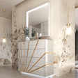 Franco Spain Oro Single Dresser With Mirror In White - Orosd-M | ESF