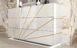 Oro Double Dresser (6 Drawers) in White High Gloss – Modern Bedroom Storage by ESF Furniture