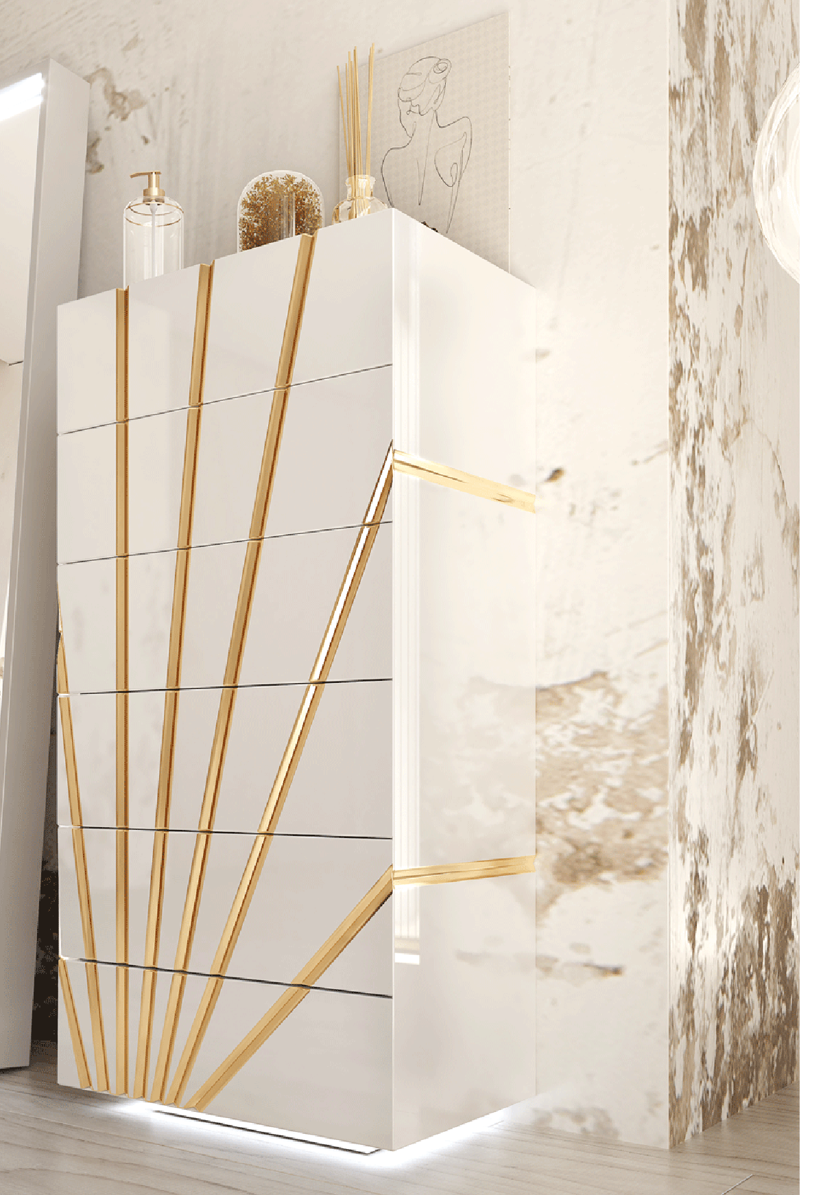 Esf Furniture - Franco Spain Oro Chest In White - Orochest