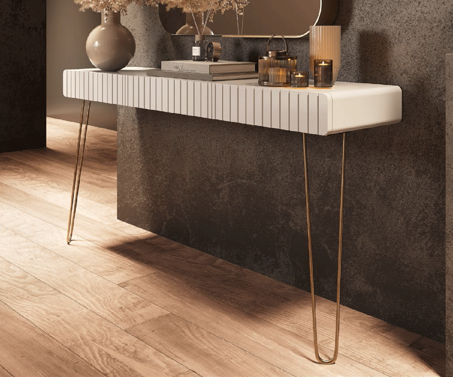 Esf Furniture - Mx38 Console Table 120 With 3 Drawers - Mx3842301