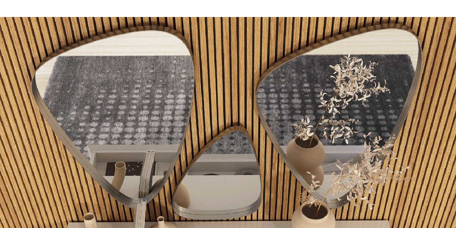 Esf Furniture - Set Of 3 Mirrors - Mx21035