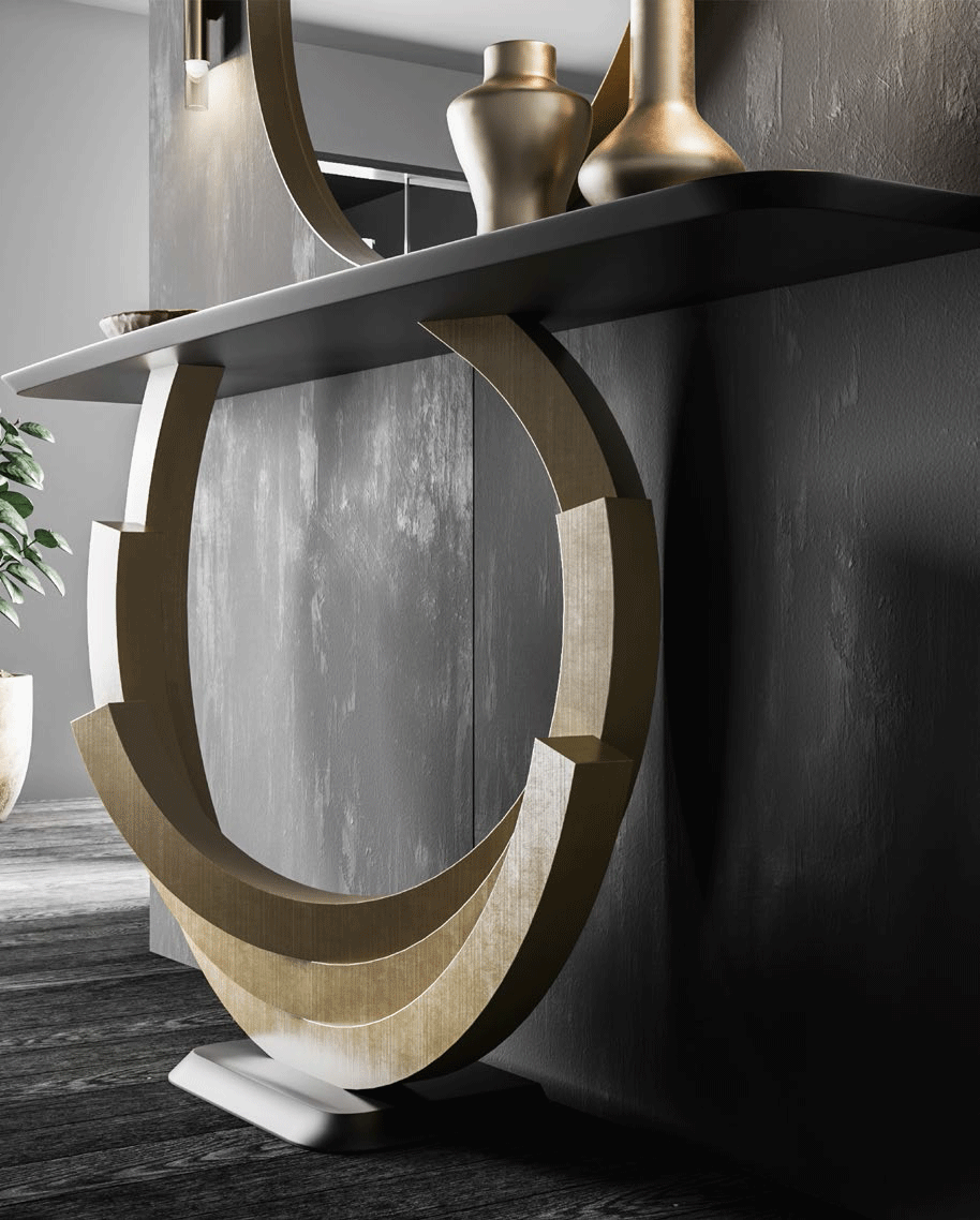 Esf Furniture - Mx84 Console Table 120 With Mirror 60 - Mx8442333-Mx58531