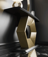 Esf Furniture - Mx90 Console Table 100 With Mirror 60 - Mx9042347-Mx58531