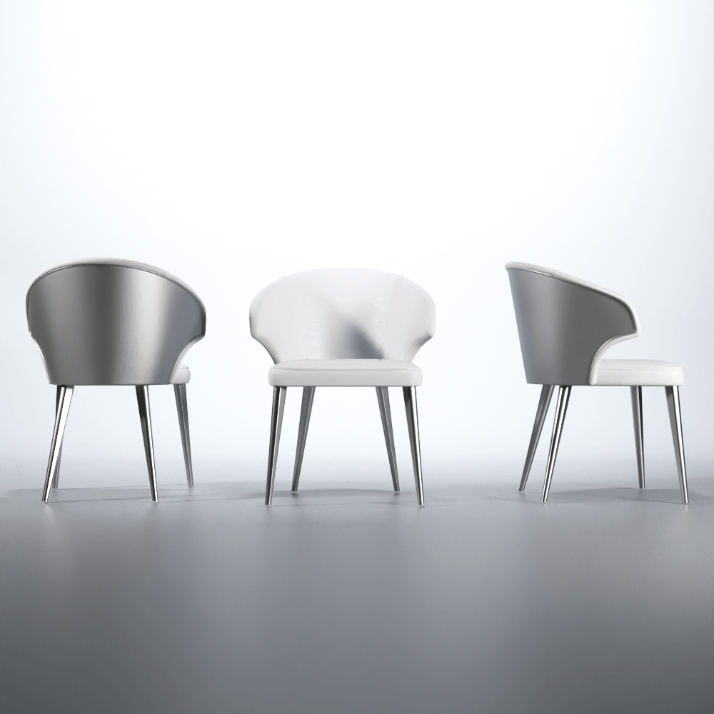Esf Furniture - Wave 11 Piece Dining Room Set In White Matt - Wave-White-11Set