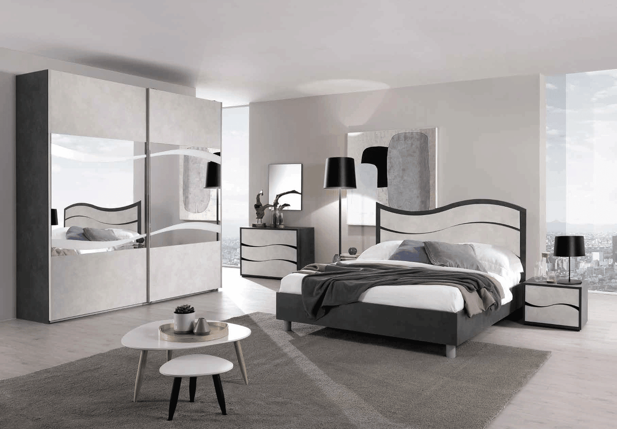 Esf Furniture - Mcs Italy Ischia 5 Piece King Bedroom Set - Ischiaks-5Set