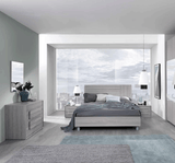 Esf Furniture - Linosa 5 Piece Queen Bedroom Set In Grey Reina - Linosaqs-5Set