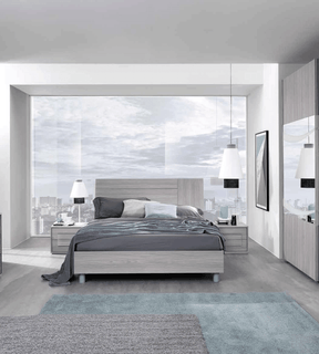 Linosa 5 Piece King Bedroom Set In Grey Reina - Linosaks-5Set | ESF